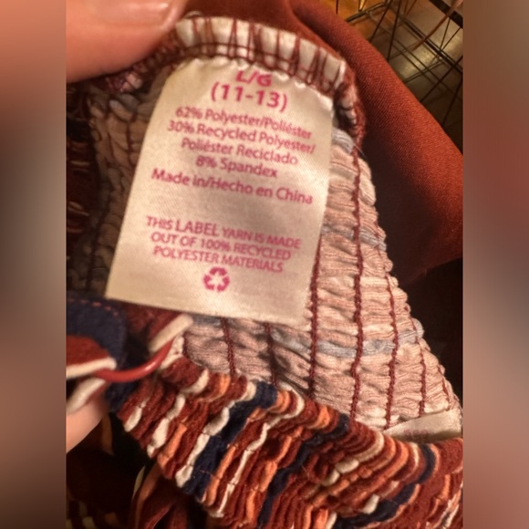 ✨5/$15 No Boundaries Rust Striped Casual Jumpsuit size Large - Picture 6 of 7